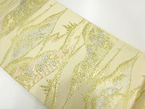 アンティーク　山並みに松・楓模様織出し袋帯（材料）